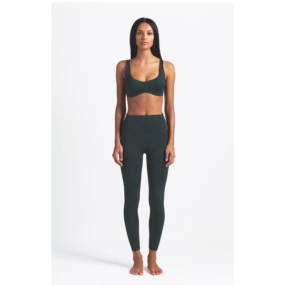 NikeSKIMS Matte High Waisted Dark Teal 26 inch Leggings Sz 4X Athleisure Active